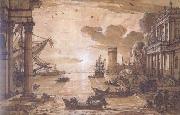Claude Lorrain Embarkation of the Queen of Sheba (mk17 Sweden oil painting artist